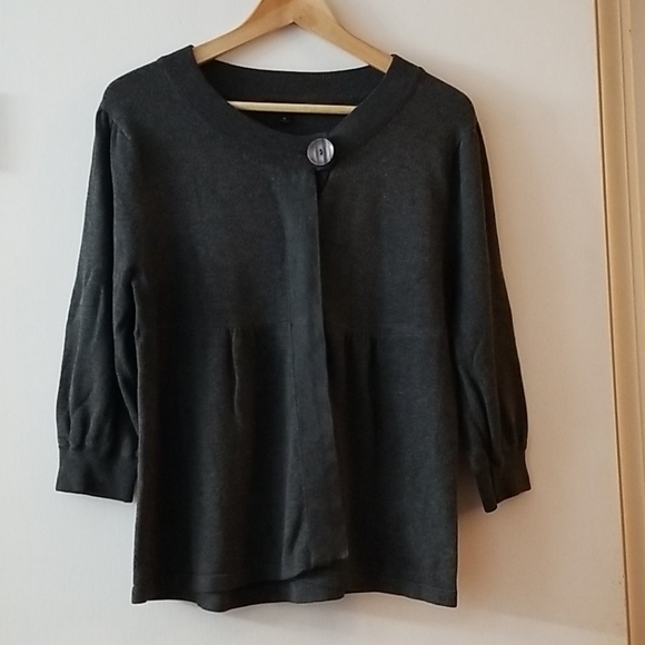 AGB Jackets & Blazers - Women's Grey Flyaway Jacket/Sweater